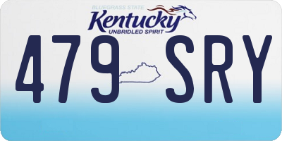 KY license plate 479SRY