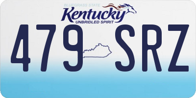 KY license plate 479SRZ