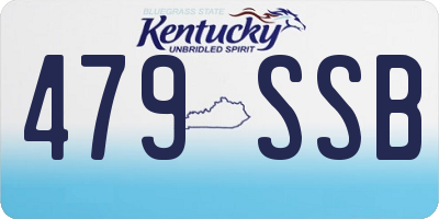 KY license plate 479SSB