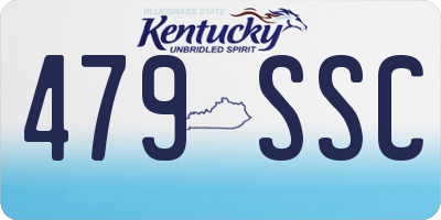 KY license plate 479SSC