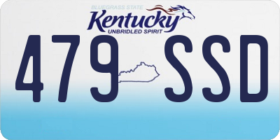 KY license plate 479SSD