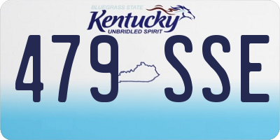 KY license plate 479SSE
