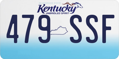 KY license plate 479SSF