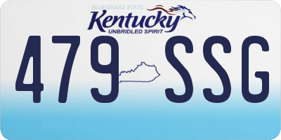 KY license plate 479SSG