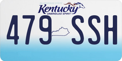 KY license plate 479SSH