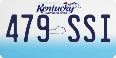 KY license plate 479SSI