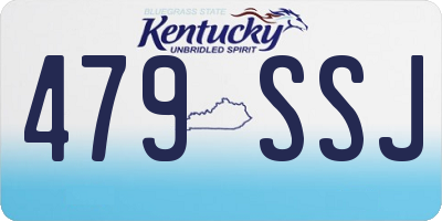 KY license plate 479SSJ