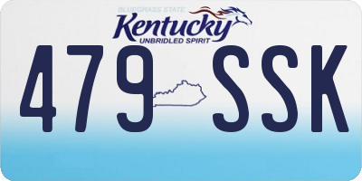 KY license plate 479SSK