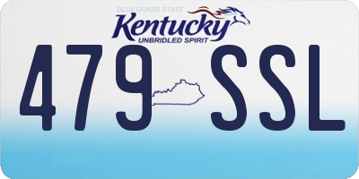 KY license plate 479SSL