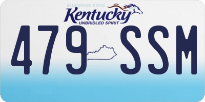 KY license plate 479SSM
