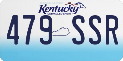 KY license plate 479SSR