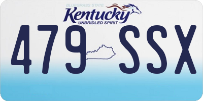 KY license plate 479SSX