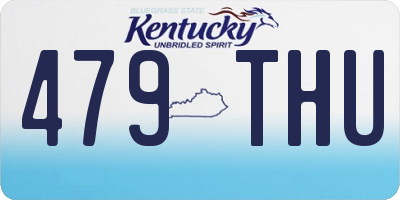 KY license plate 479THU