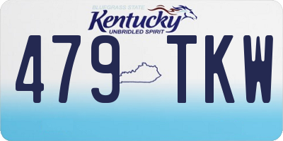 KY license plate 479TKW