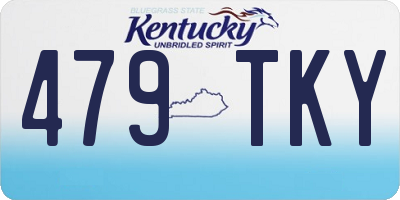 KY license plate 479TKY