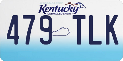 KY license plate 479TLK