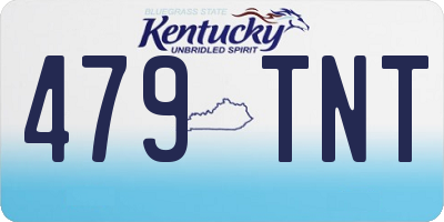 KY license plate 479TNT