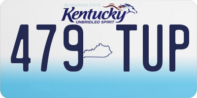 KY license plate 479TUP