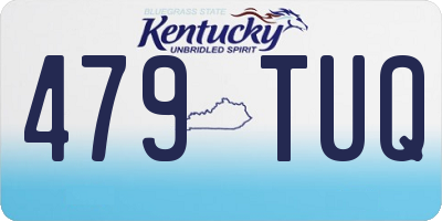 KY license plate 479TUQ