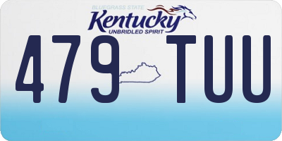 KY license plate 479TUU