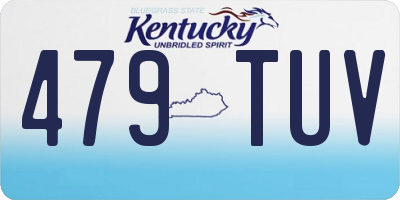 KY license plate 479TUV