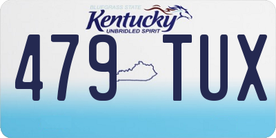 KY license plate 479TUX