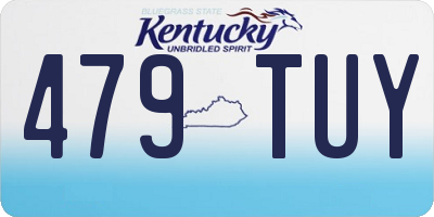KY license plate 479TUY