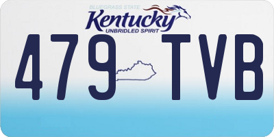 KY license plate 479TVB