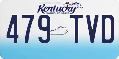 KY license plate 479TVD
