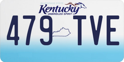 KY license plate 479TVE