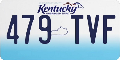 KY license plate 479TVF