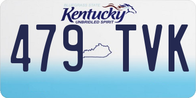 KY license plate 479TVK