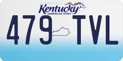 KY license plate 479TVL