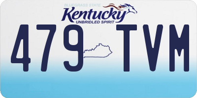 KY license plate 479TVM
