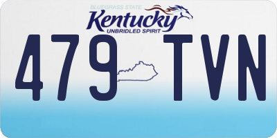 KY license plate 479TVN