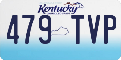 KY license plate 479TVP