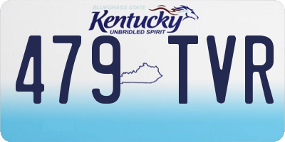 KY license plate 479TVR