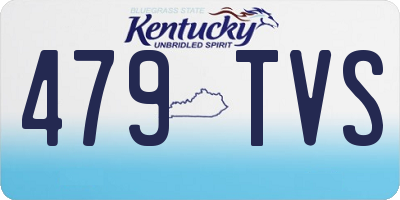 KY license plate 479TVS