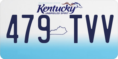 KY license plate 479TVV