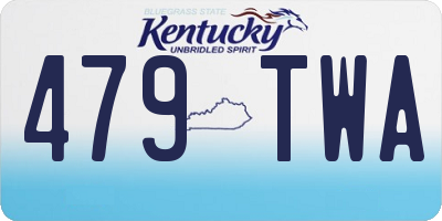 KY license plate 479TWA