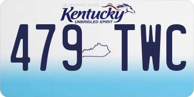 KY license plate 479TWC