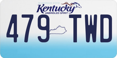 KY license plate 479TWD