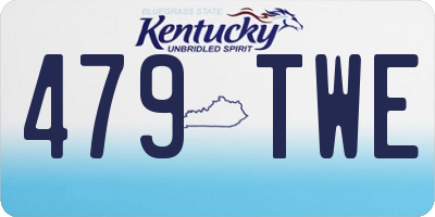 KY license plate 479TWE