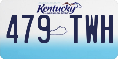KY license plate 479TWH