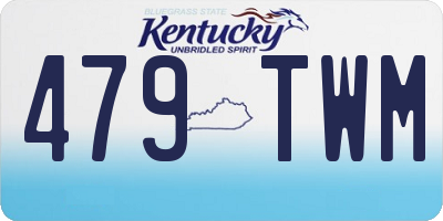 KY license plate 479TWM