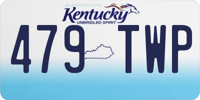 KY license plate 479TWP