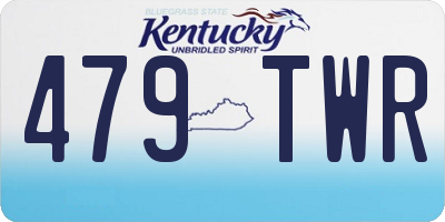 KY license plate 479TWR