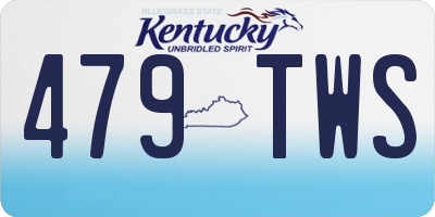 KY license plate 479TWS