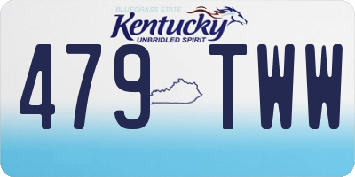 KY license plate 479TWW