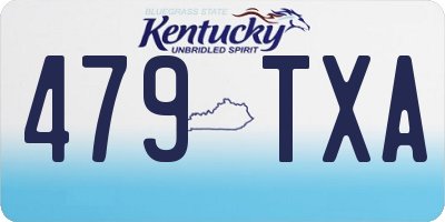KY license plate 479TXA